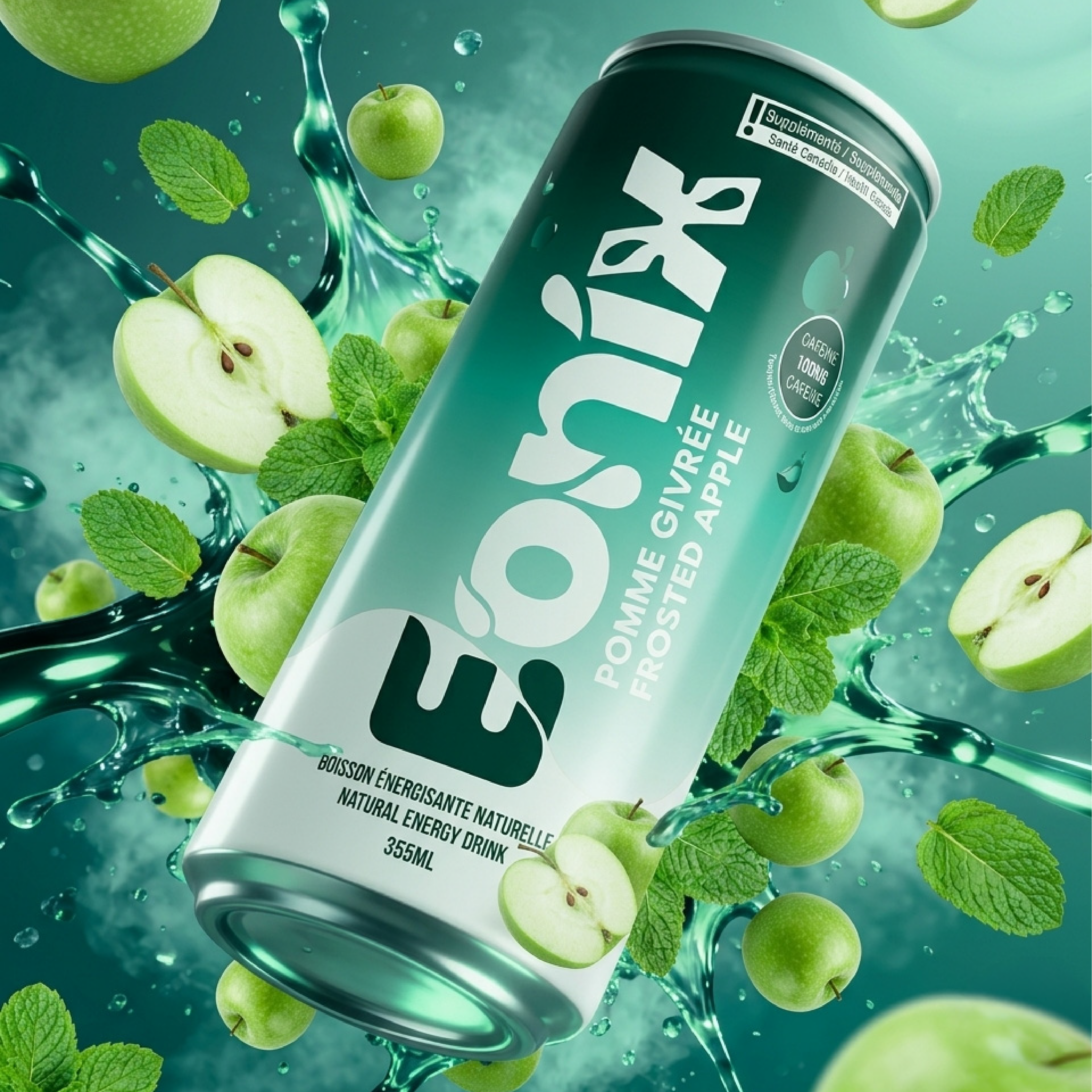 Pomme givrée menthe